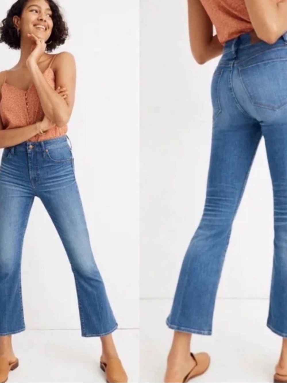 Madewell Cali Demi Boot Jeans in Medium Blue